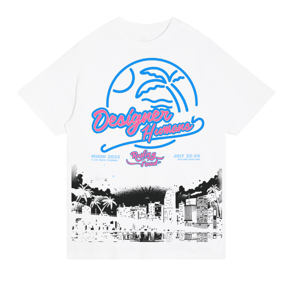 Designer Humans x Rolling Loud T Shirt White Miami 2022