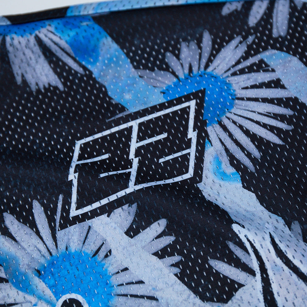 Oversized Blue Mesh Football Jersey