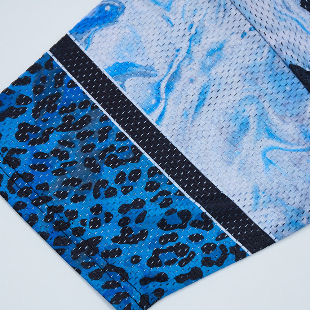 Oversized Blue Mesh Football Jersey