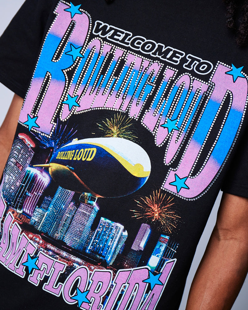 RL Bling T Shirt Black Miami 22