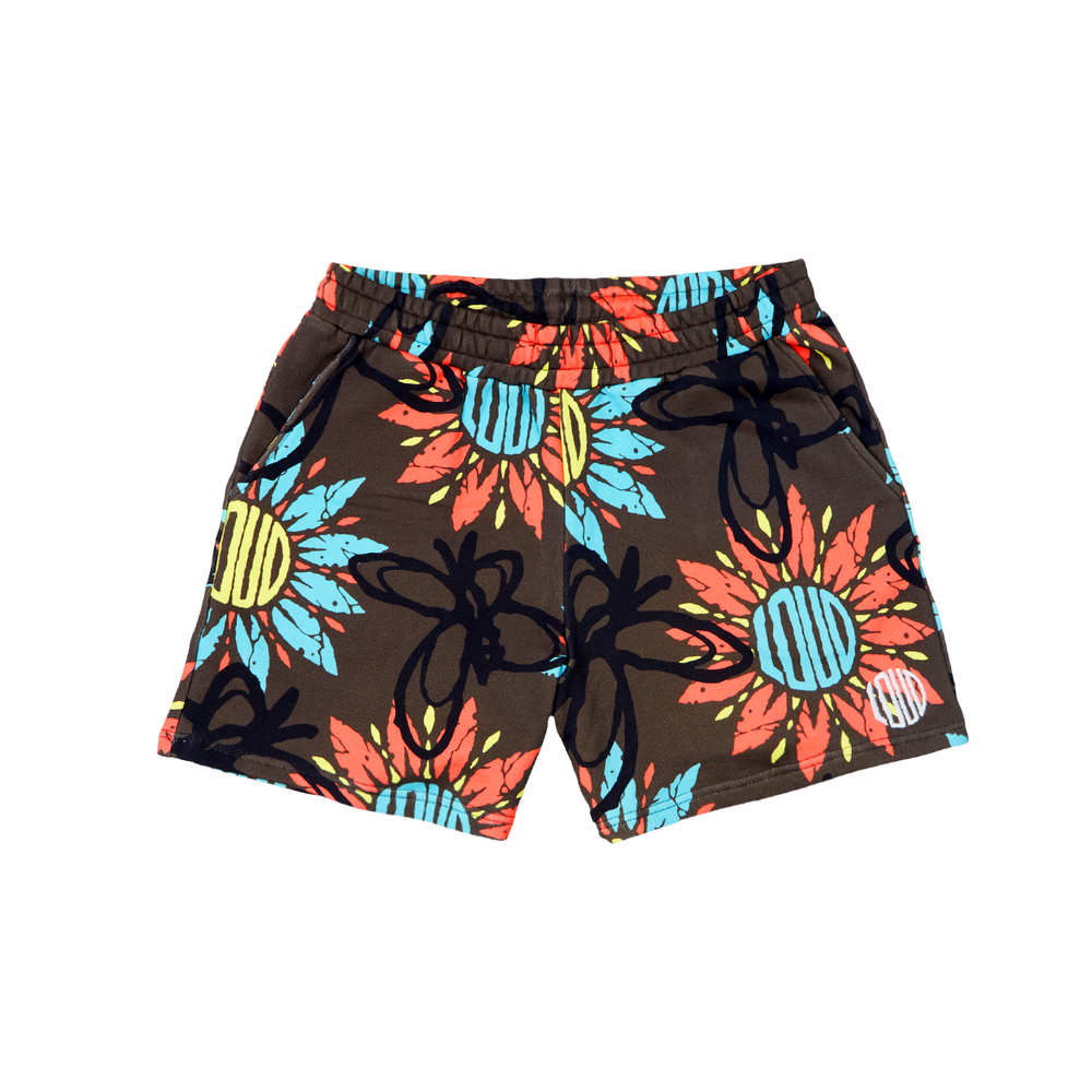 RL MIA Shorts Loud Pattern Brown