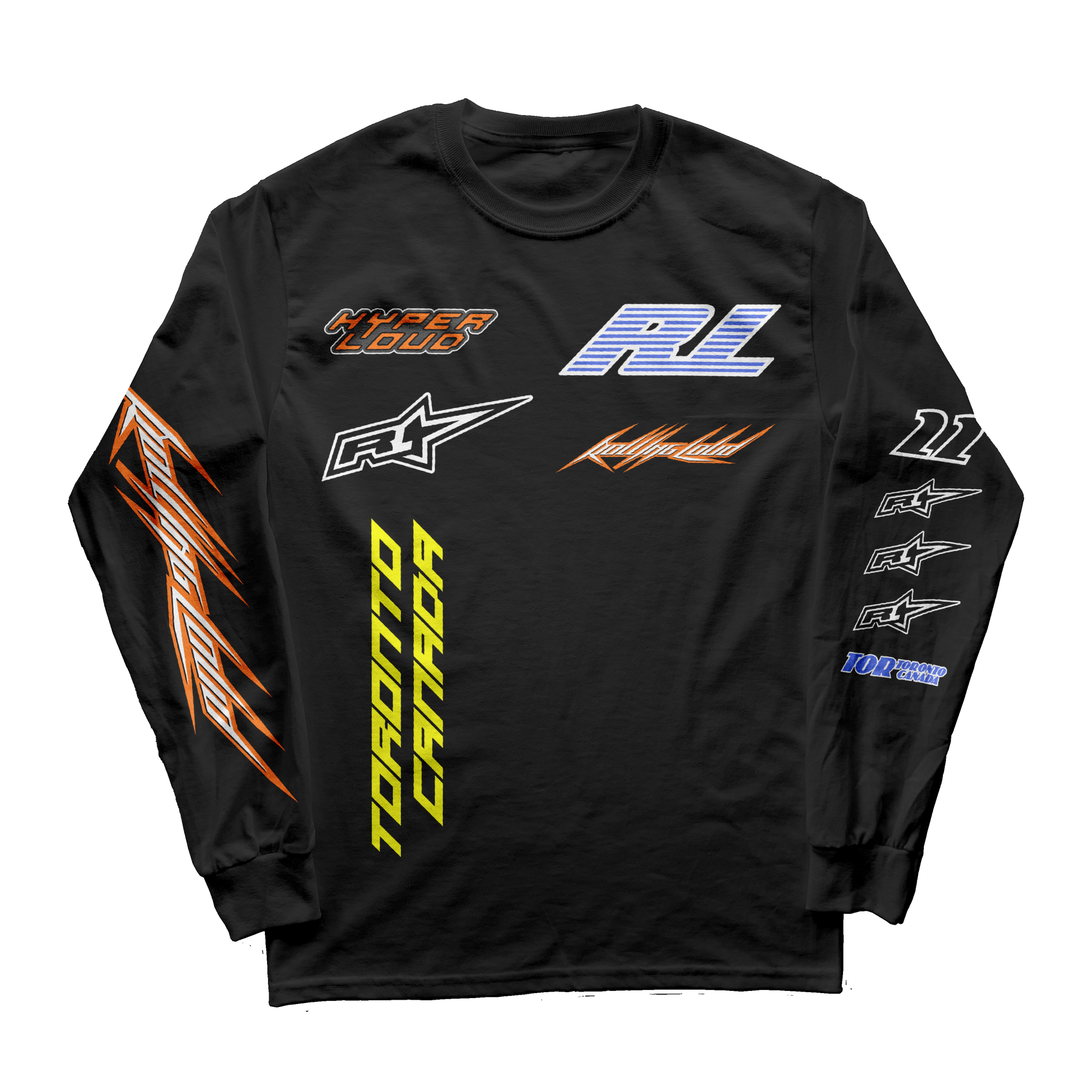 RL Super Moto Long Sleeve Black Tee Toronto 22