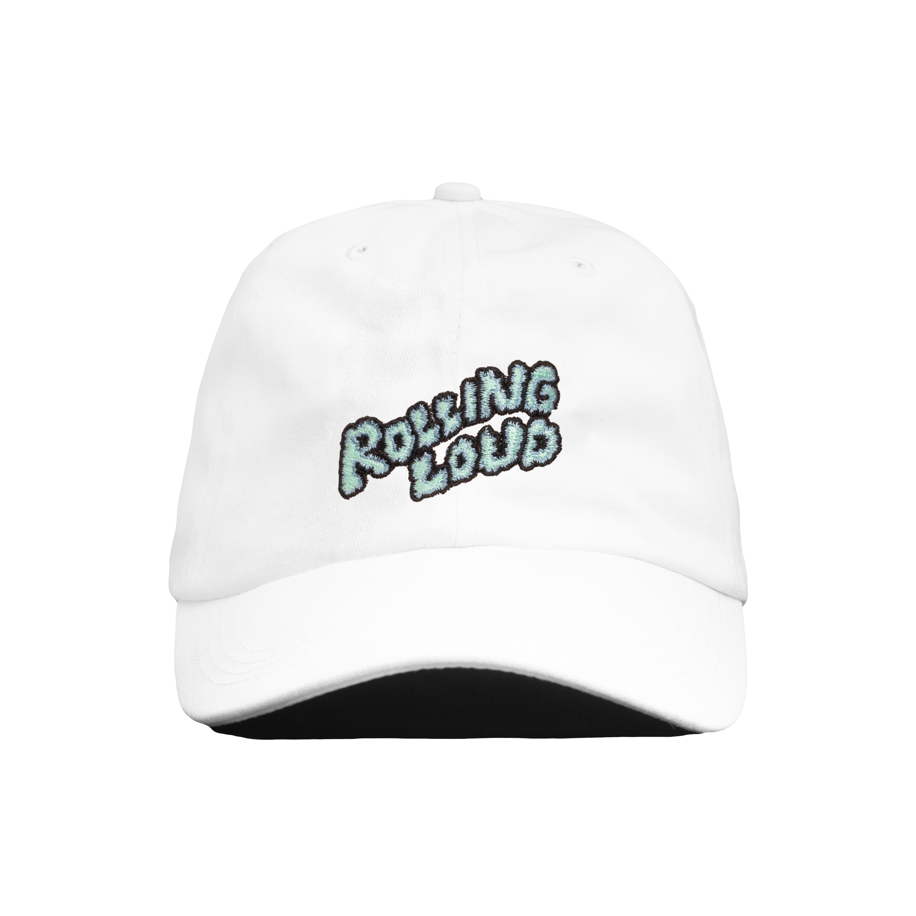 Rolling Loud Miami White Dad Hat with Puffy Logo