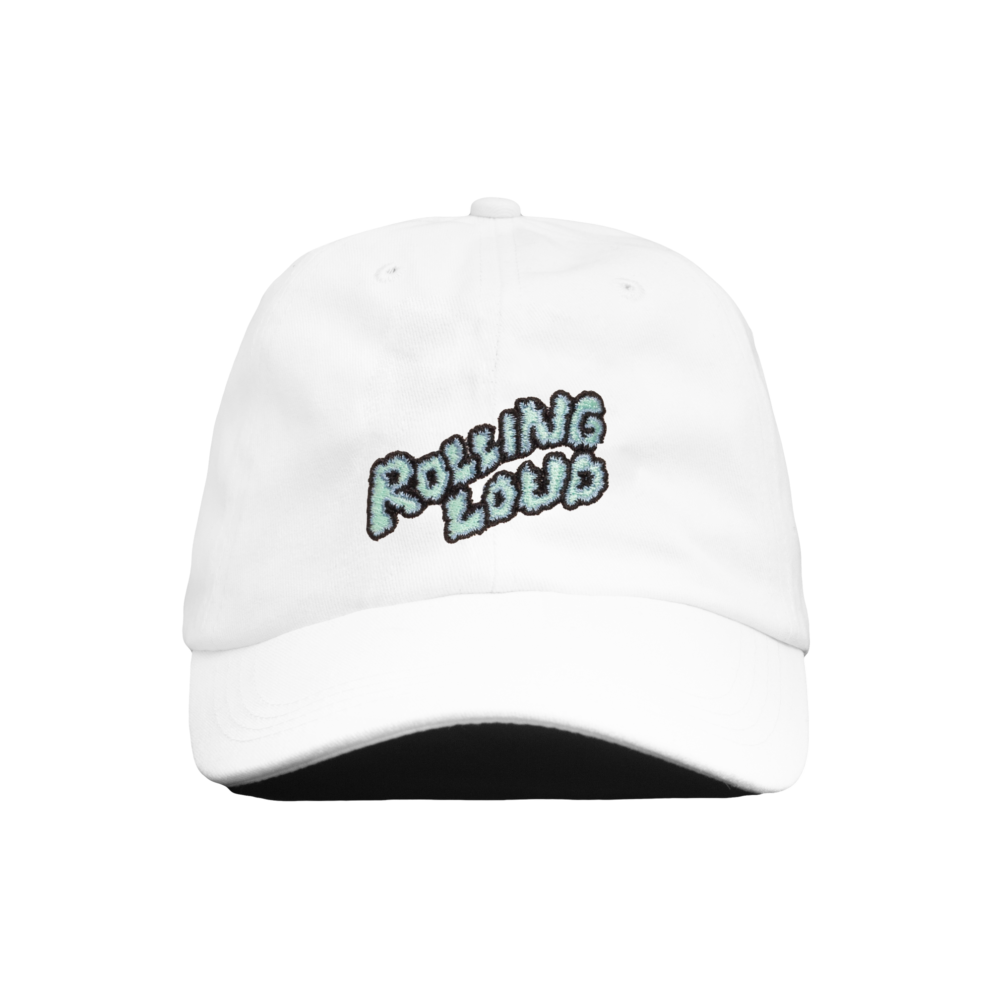 Rolling Loud Miami White Dad Hat with Puffy Logo