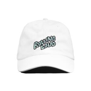 Rolling Loud Miami White Dad Hat with Puffy Logo