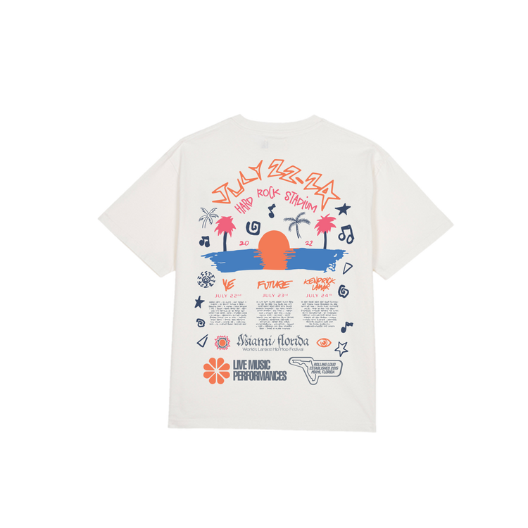Rolling Wild White Tee Miami 22