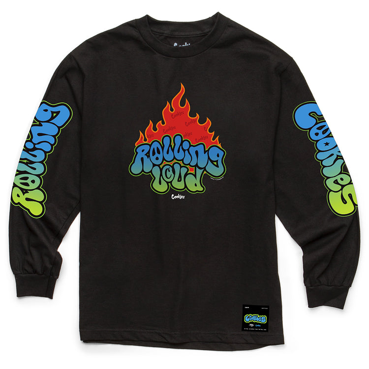 Cookies x Rolling Loud Limited Release Black Long Sleeve Tee