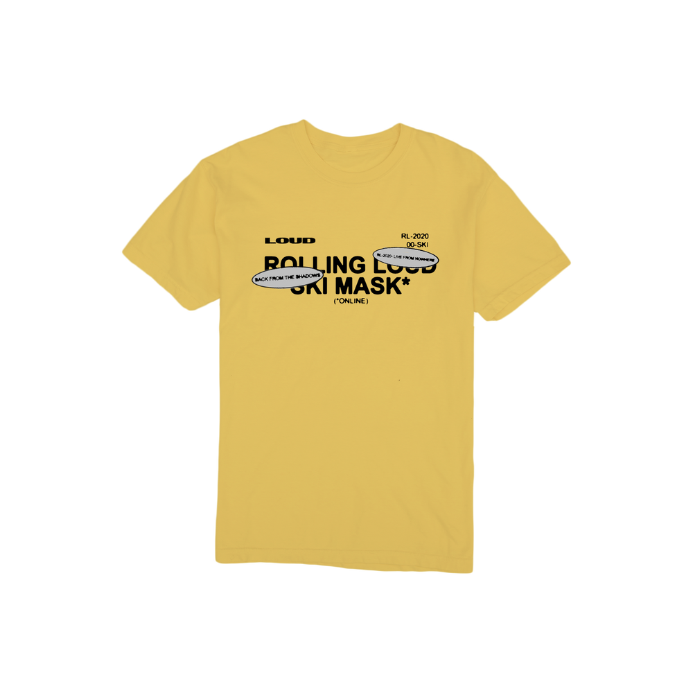 Ski Mask The Slump God x Rolling Loud Yellow Vintage T Shirt