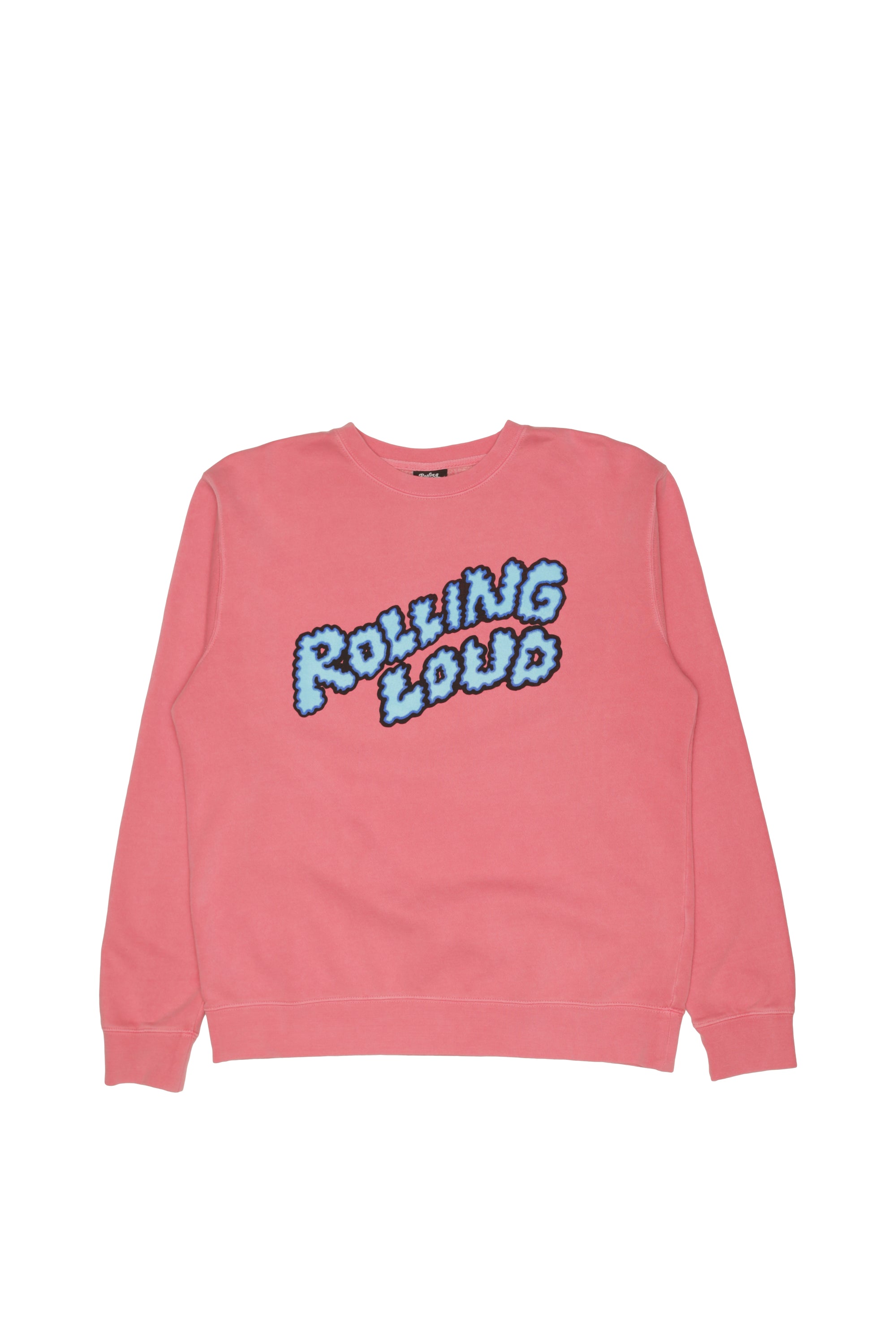 Puffy Logo Washed Pink Crewneck