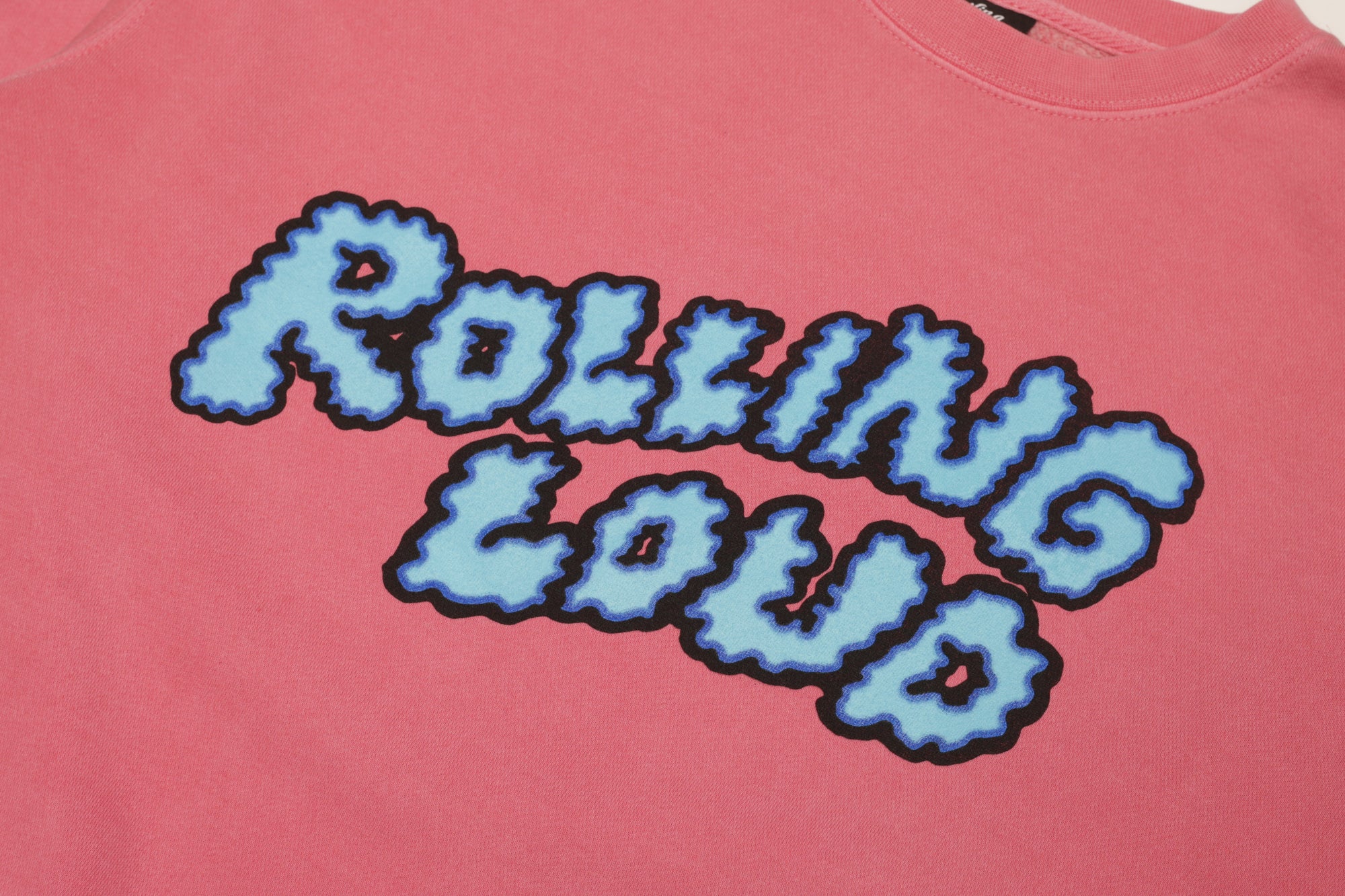 Puffy Logo Washed Pink Crewneck