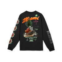 Splash Raft Long Sleeve Black Tee Miami 22