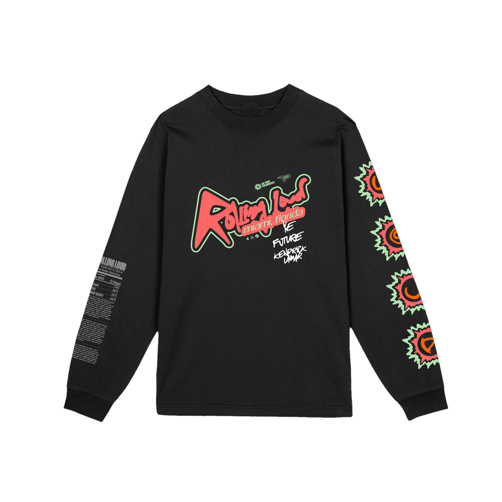 Splash Raft Long Sleeve Black Tee Miami 22