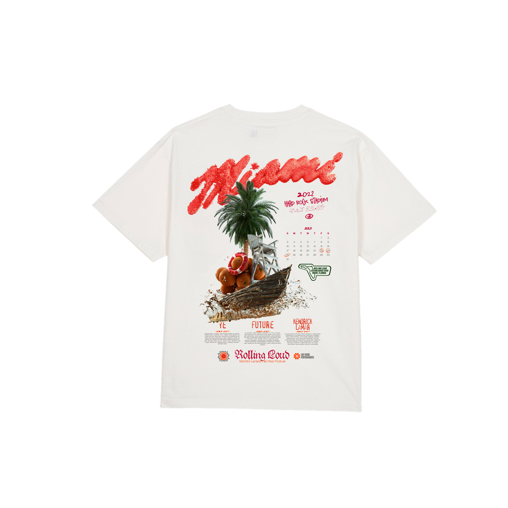 Splash Raft White Tee Miami 22