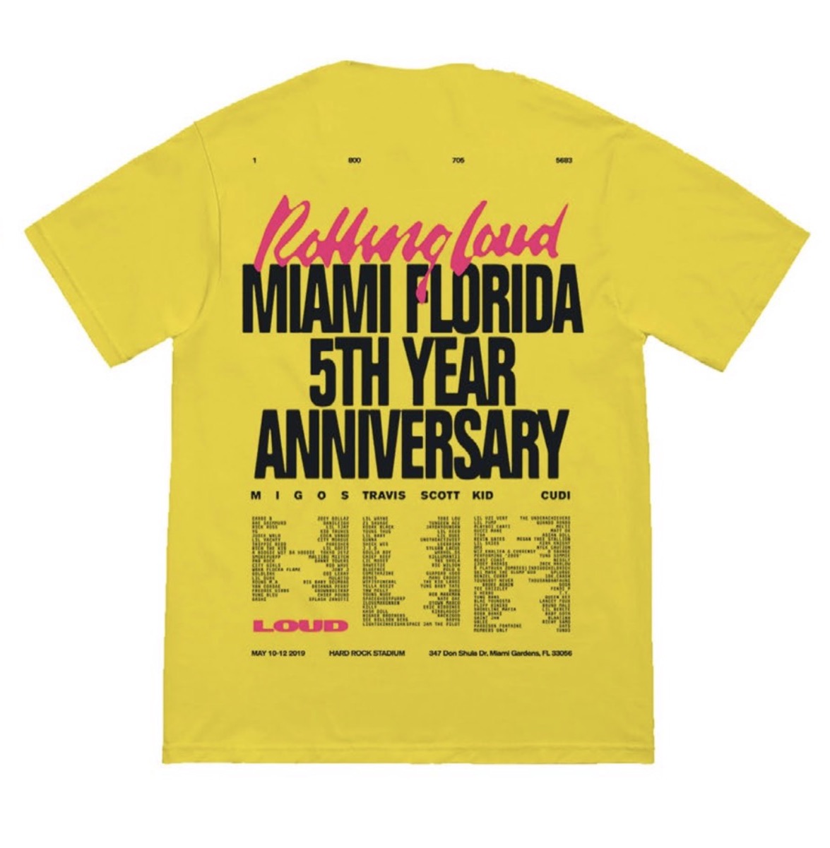 Stacked Logo Yellow SS Tee