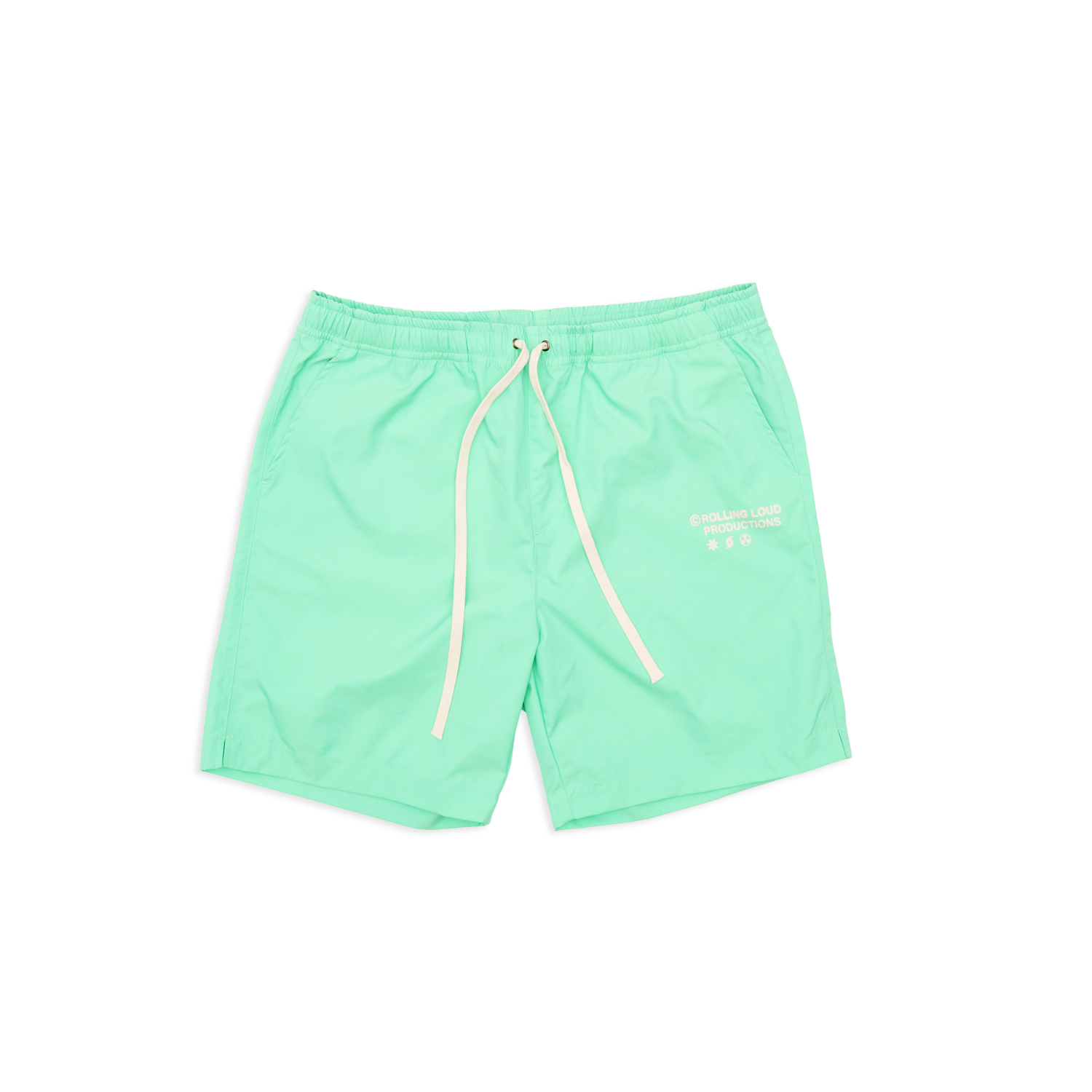 RL Productions Aqua Iridescent Nylon Shorts