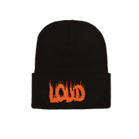 Loud Flame Beanie Black Neon