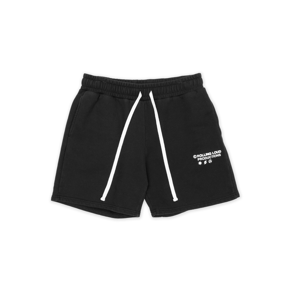 RL Productions Black French Terry Shorts