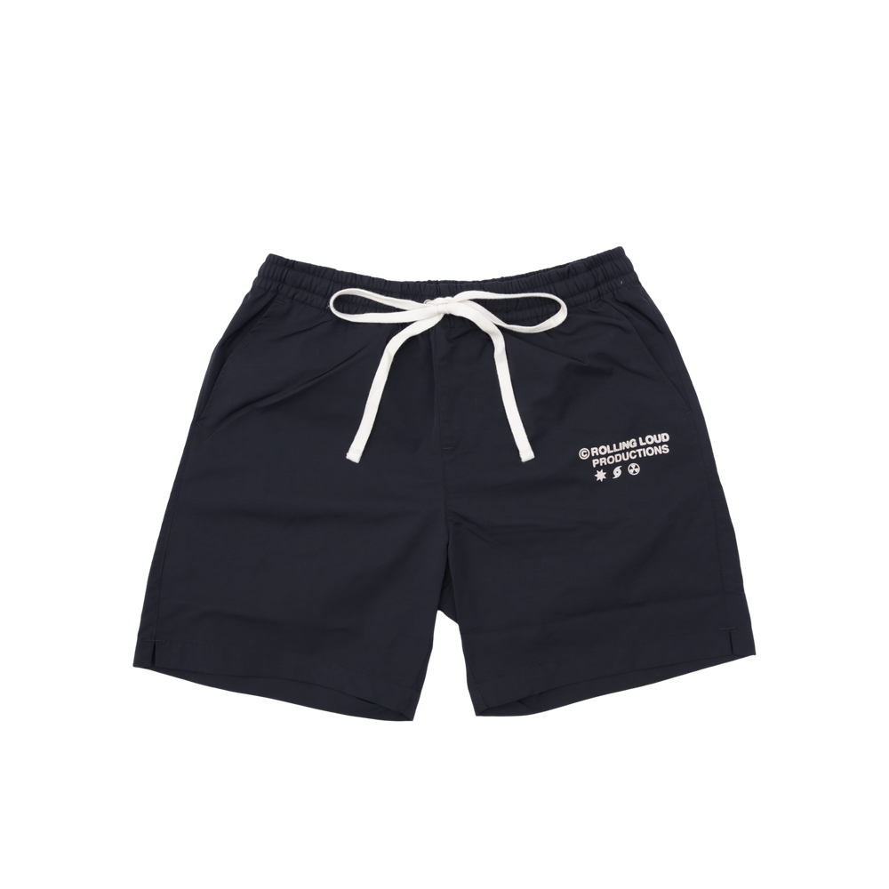 RL Productions Iridescent Black Nylon Shorts