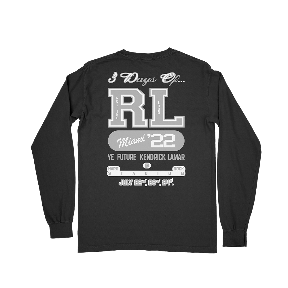 RL Panther Varsity LS Tee Black Miami 22