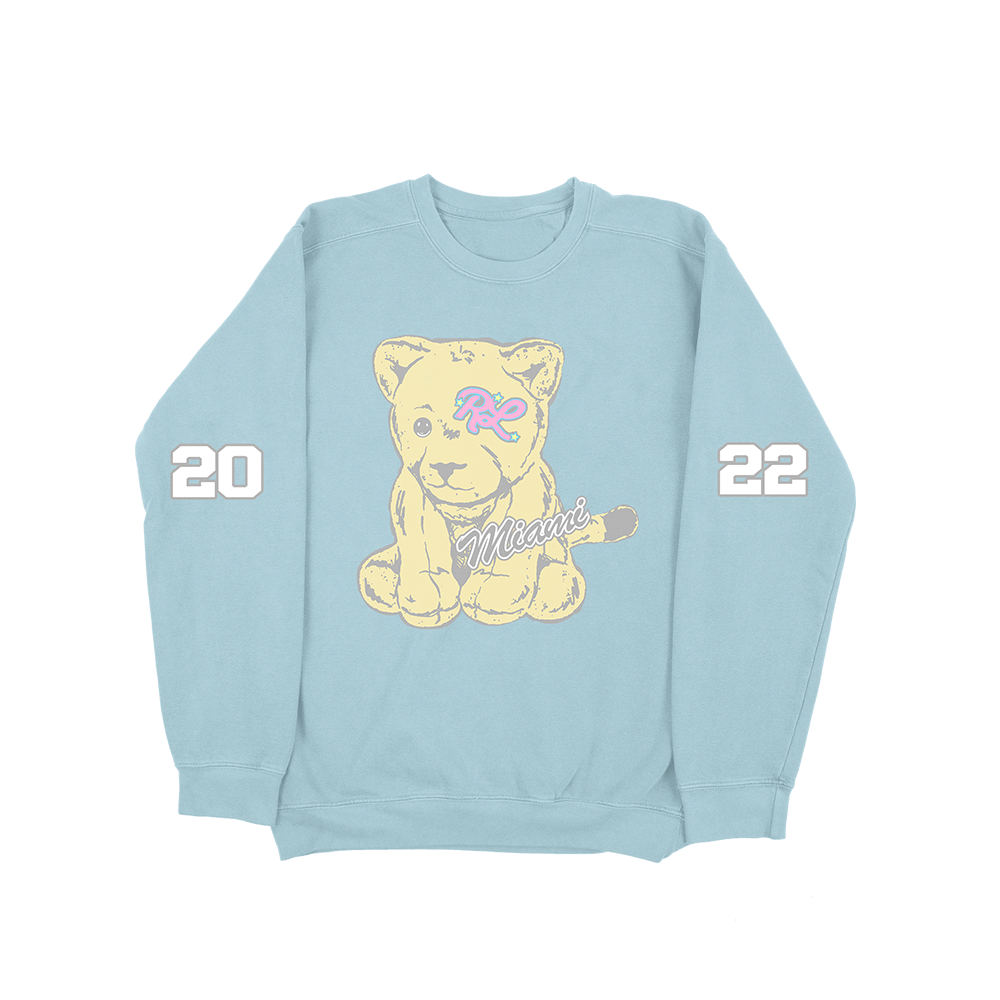 RL Panther Varsity Vintage Crewneck Blue Miami 22'