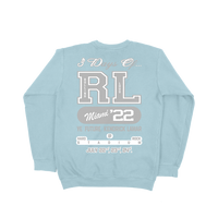 RL Panther Varsity Vintage Crewneck Blue Miami 22'