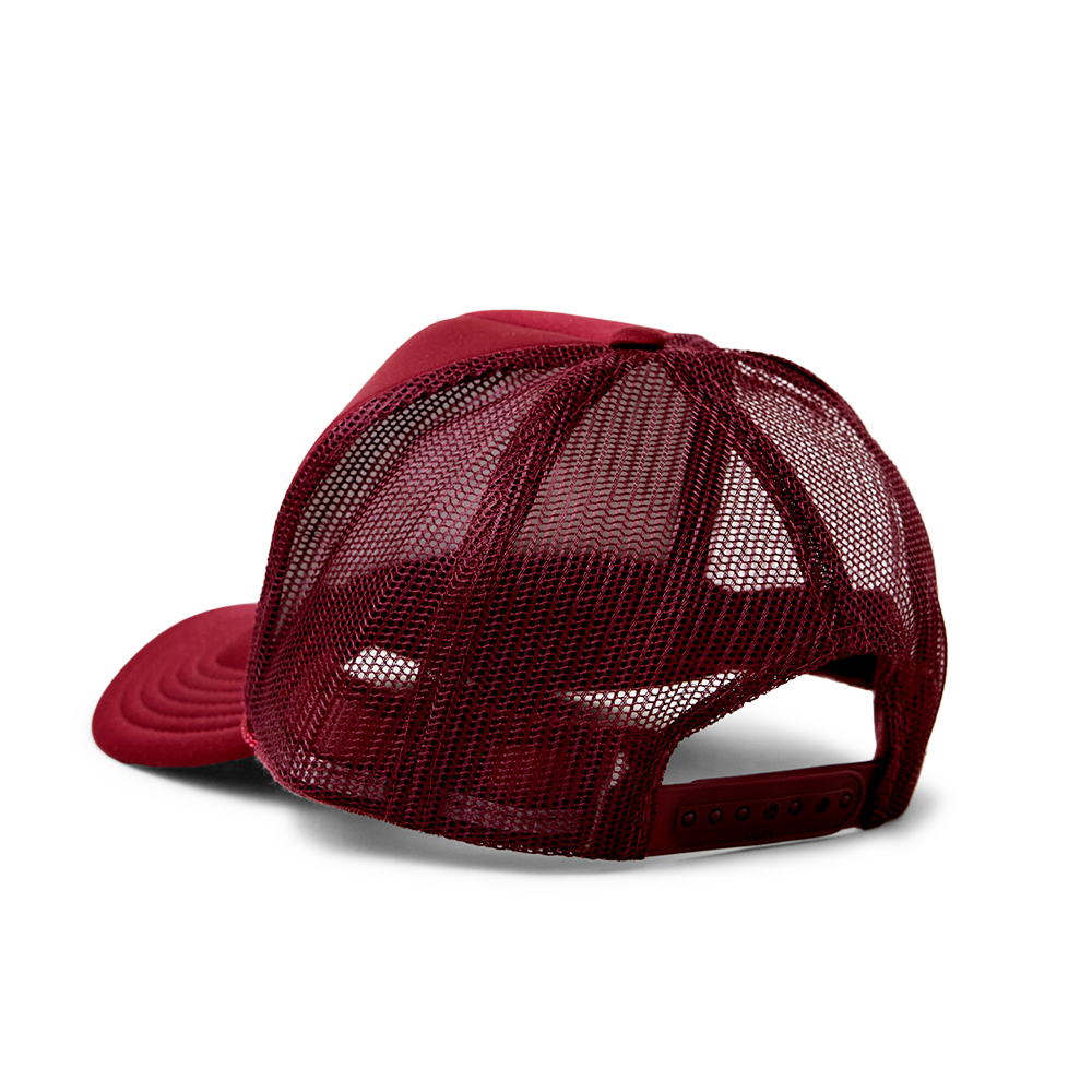 Alumni Trucker Hat Burgundy Miami 22'