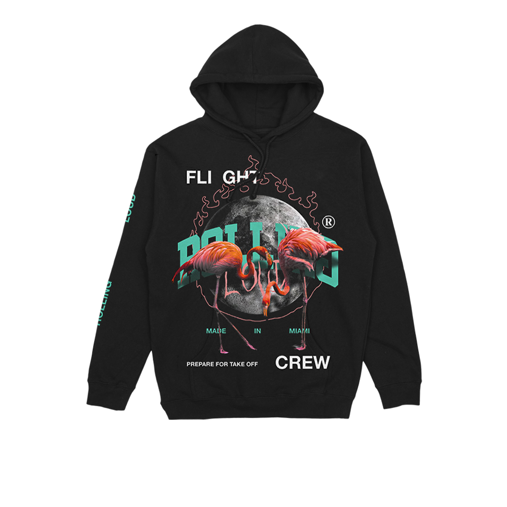 RL Flamingo Hoodie Black