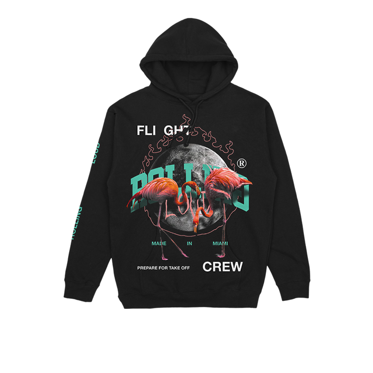 RL Flamingo Hoodie Black