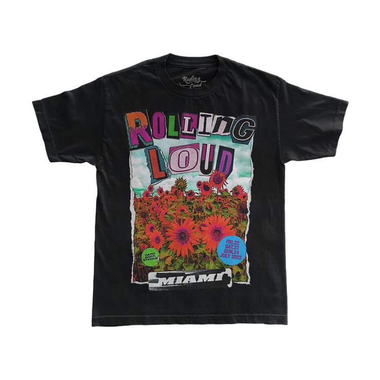 RL Sunflower T Shirt Black Miami 22