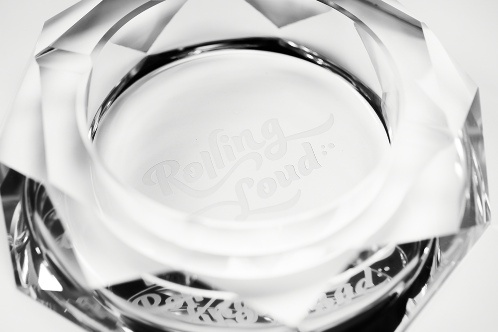 Rolling Loud Clear Glass Ashtray