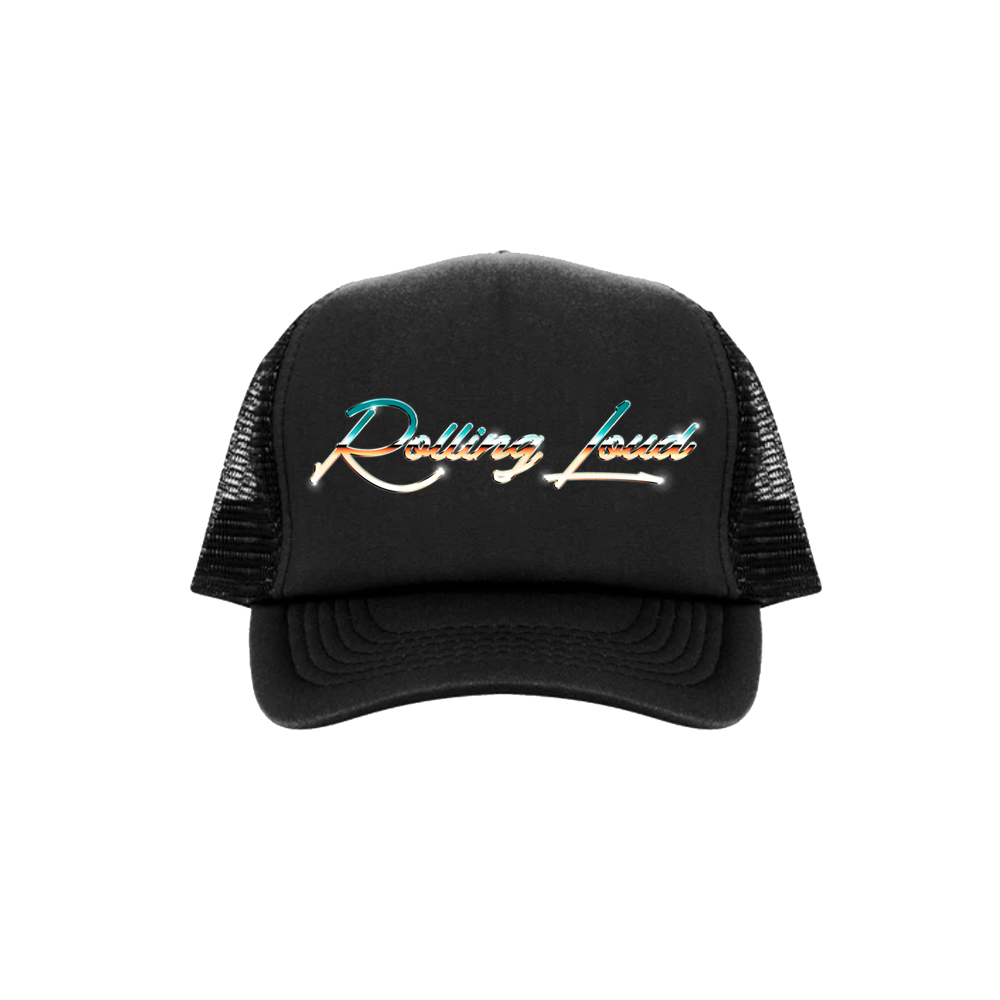 RL 80'S Chrome Trucker Hat Black