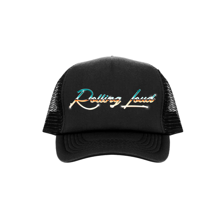 RL 80'S Chrome Trucker Hat Black