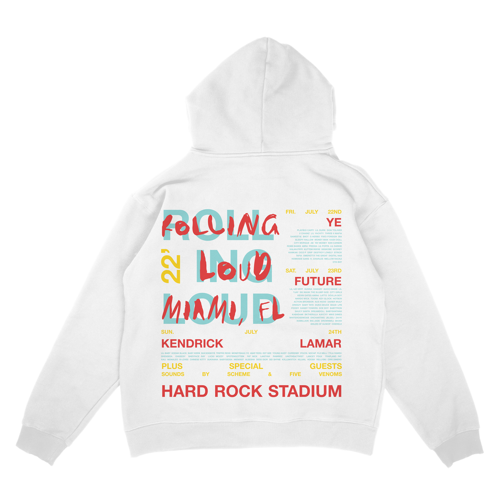 RL Exclusive Miami 2022 Line Up Hoodie White