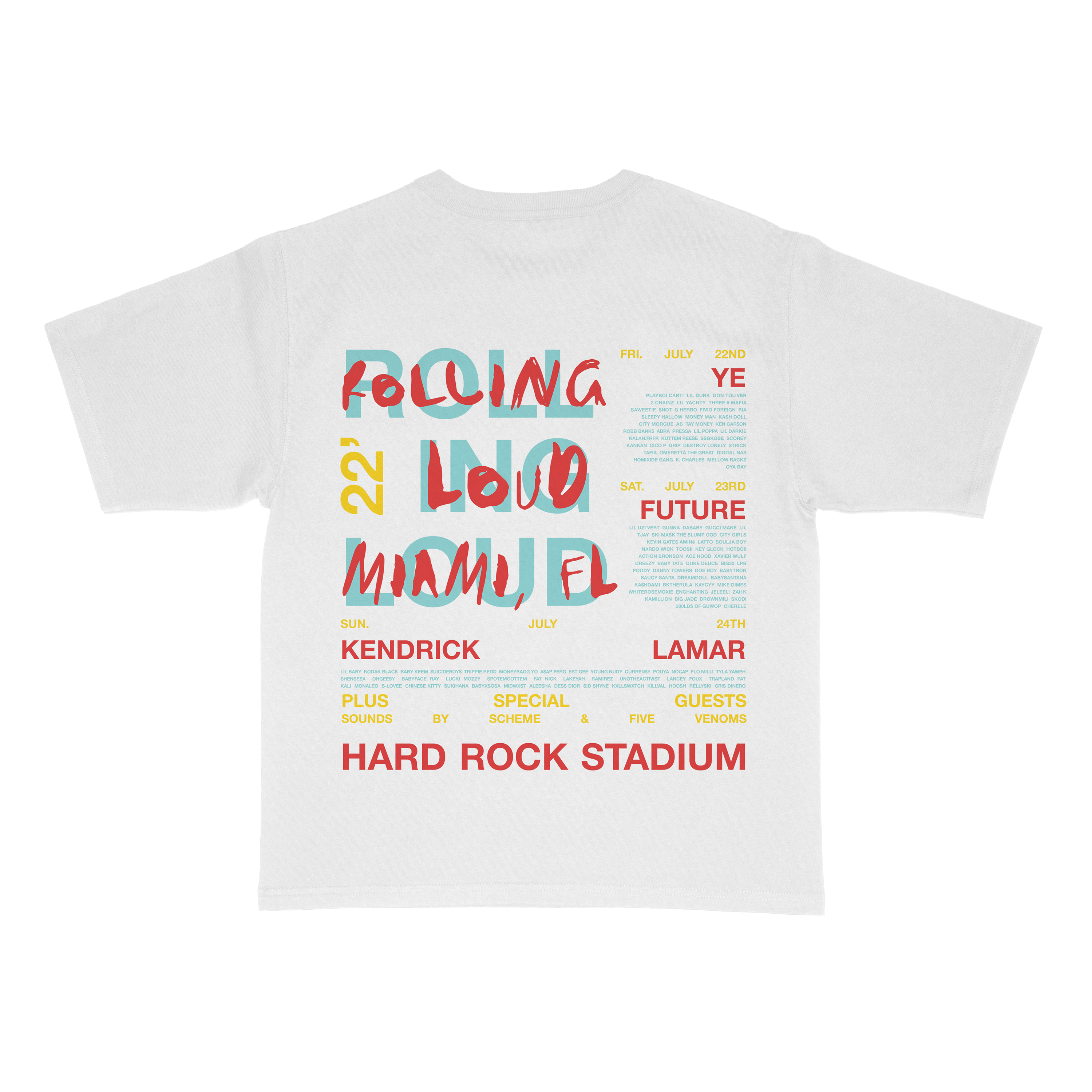 RL Exclusive Miami 2022 Line Up T Shirt White