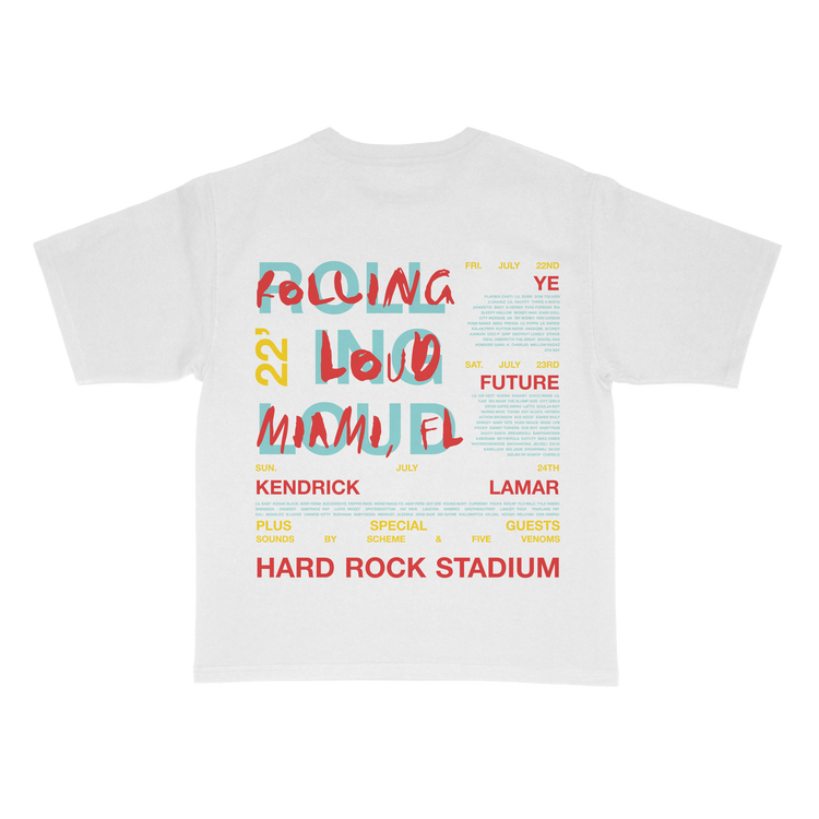 RL Exclusive Miami 2022 Line Up T Shirt White