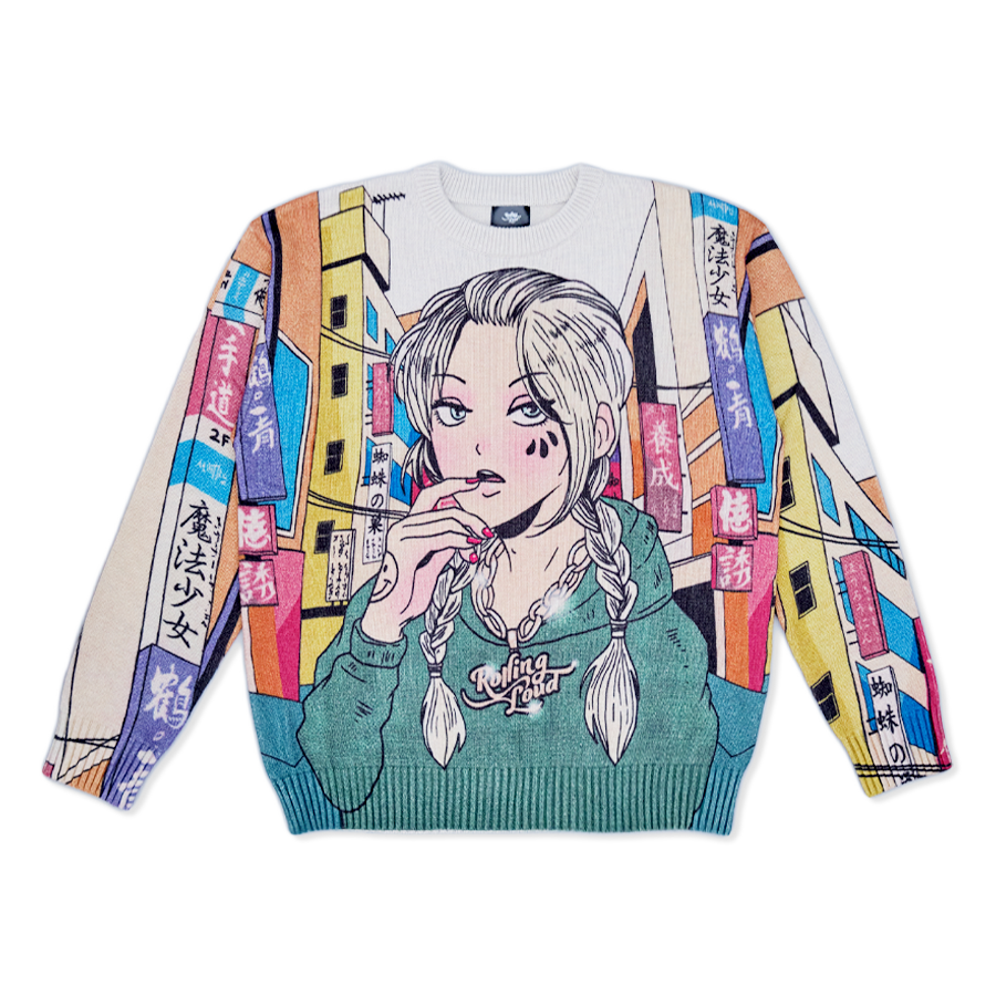 Anime girl sweater custom knitted from 1pc  Wildemasche
