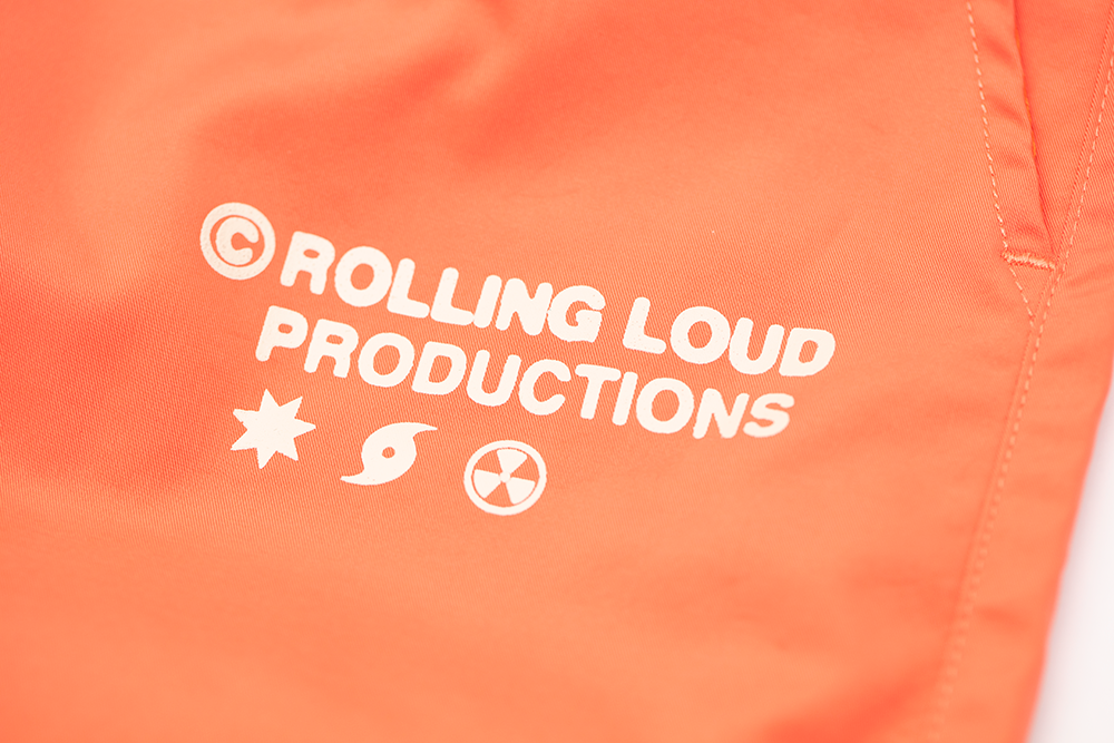 RL Productions Iridescent Orange Nylon Shorts