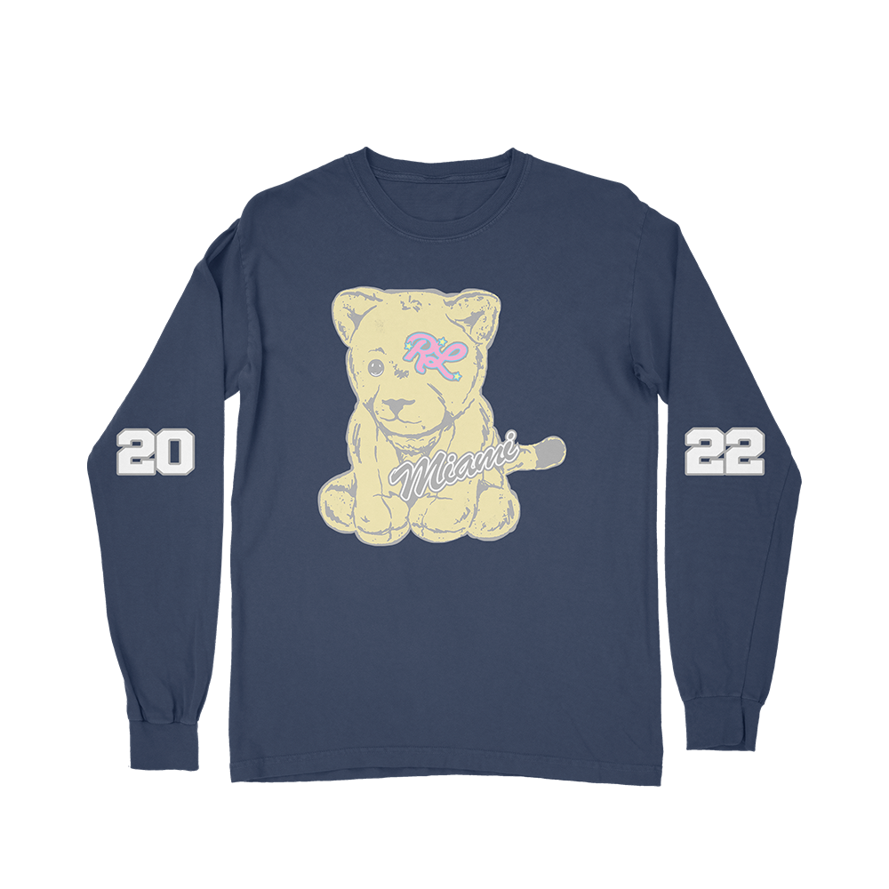 RL Panther Varsity LS Tee Navy Miami 22