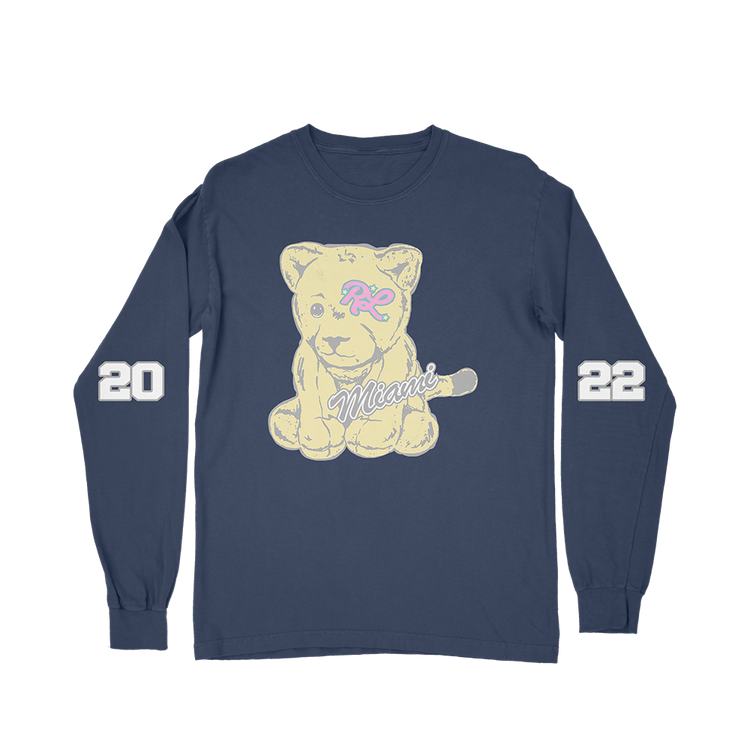 RL Panther Varsity LS Tee Navy Miami 22