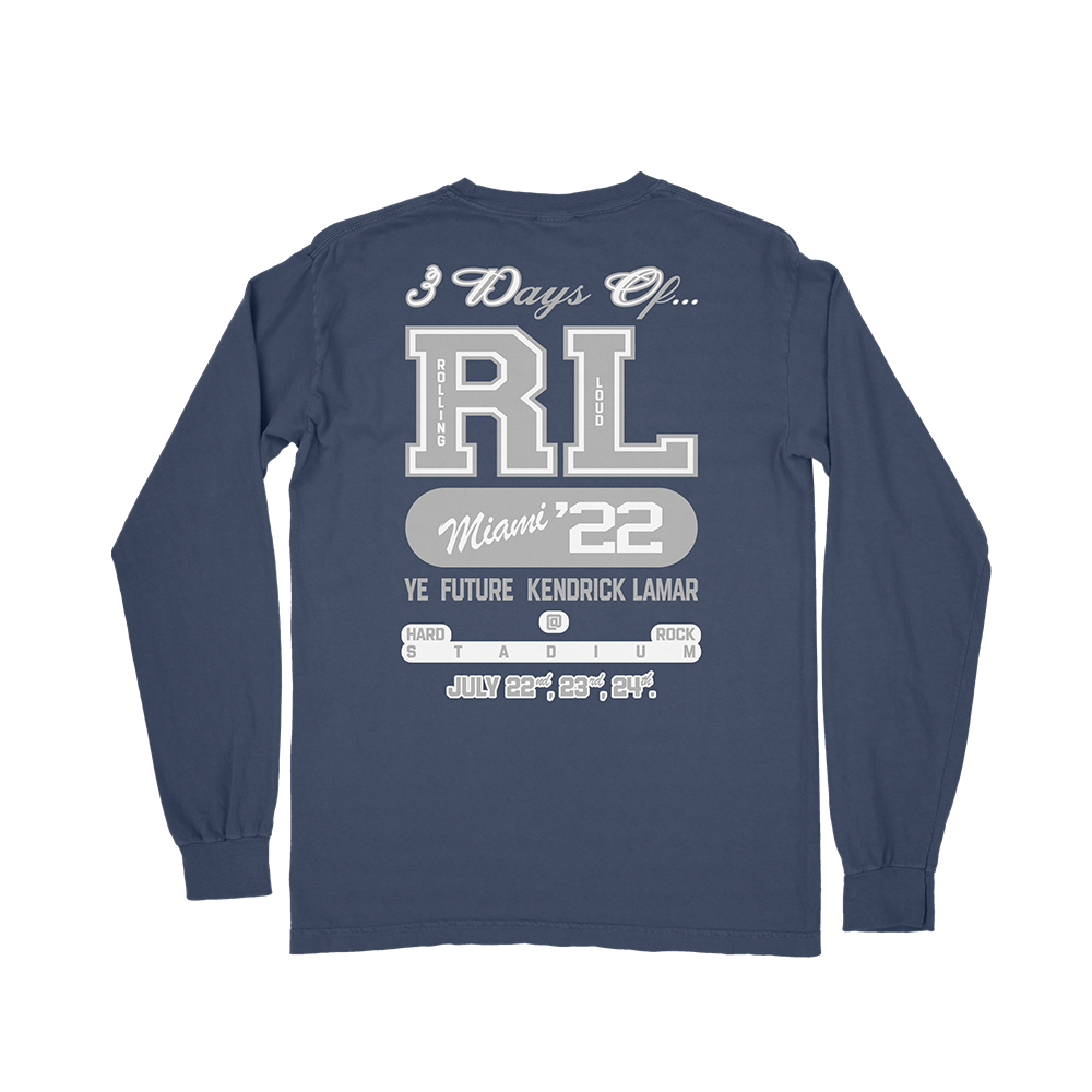 RL Panther Varsity LS Tee Navy Miami 22