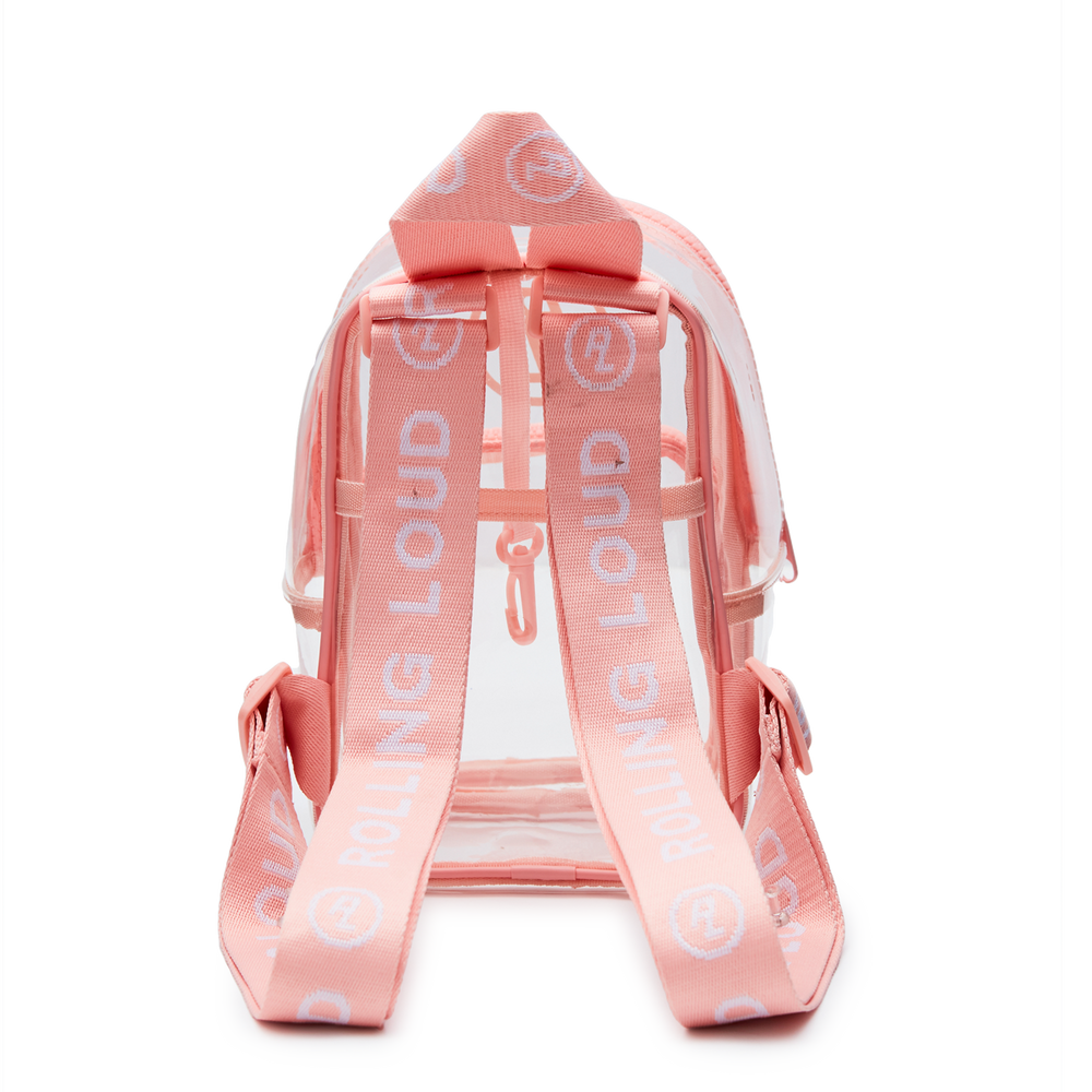 festival mini backpack set Clear Pink Mini Backpack