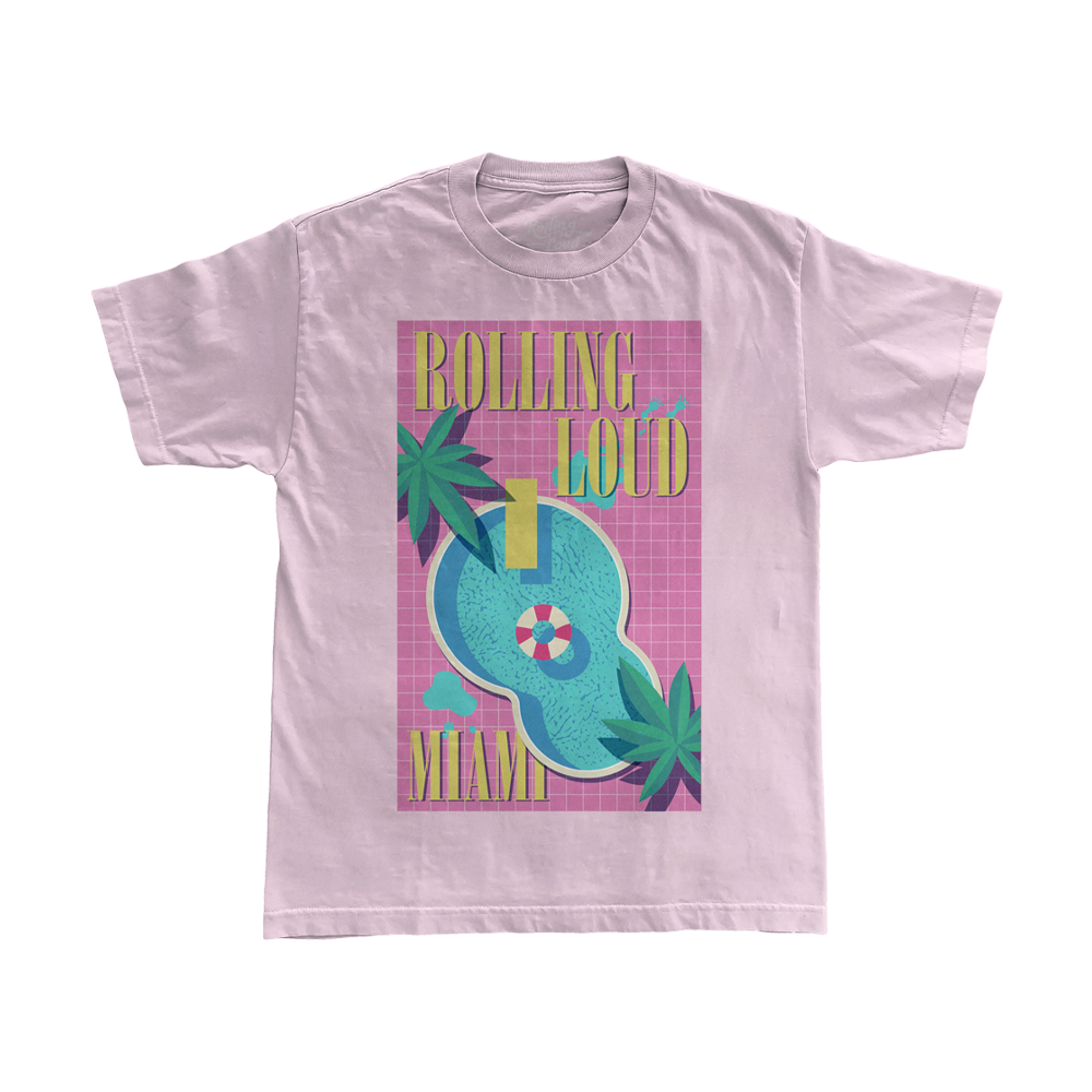 RL Pool Party T Shirt Pink Miami 22