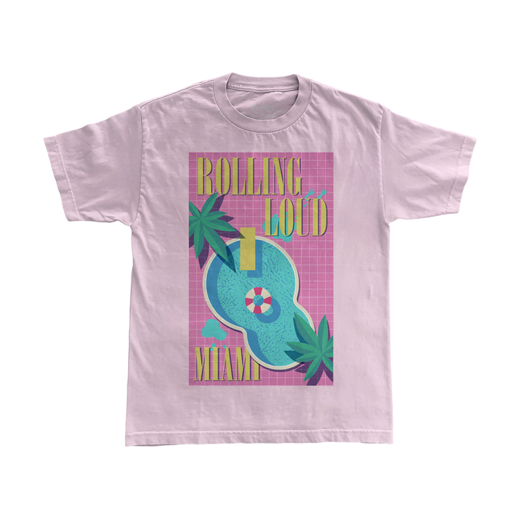 RL Pool Party T Shirt Pink Miami 22