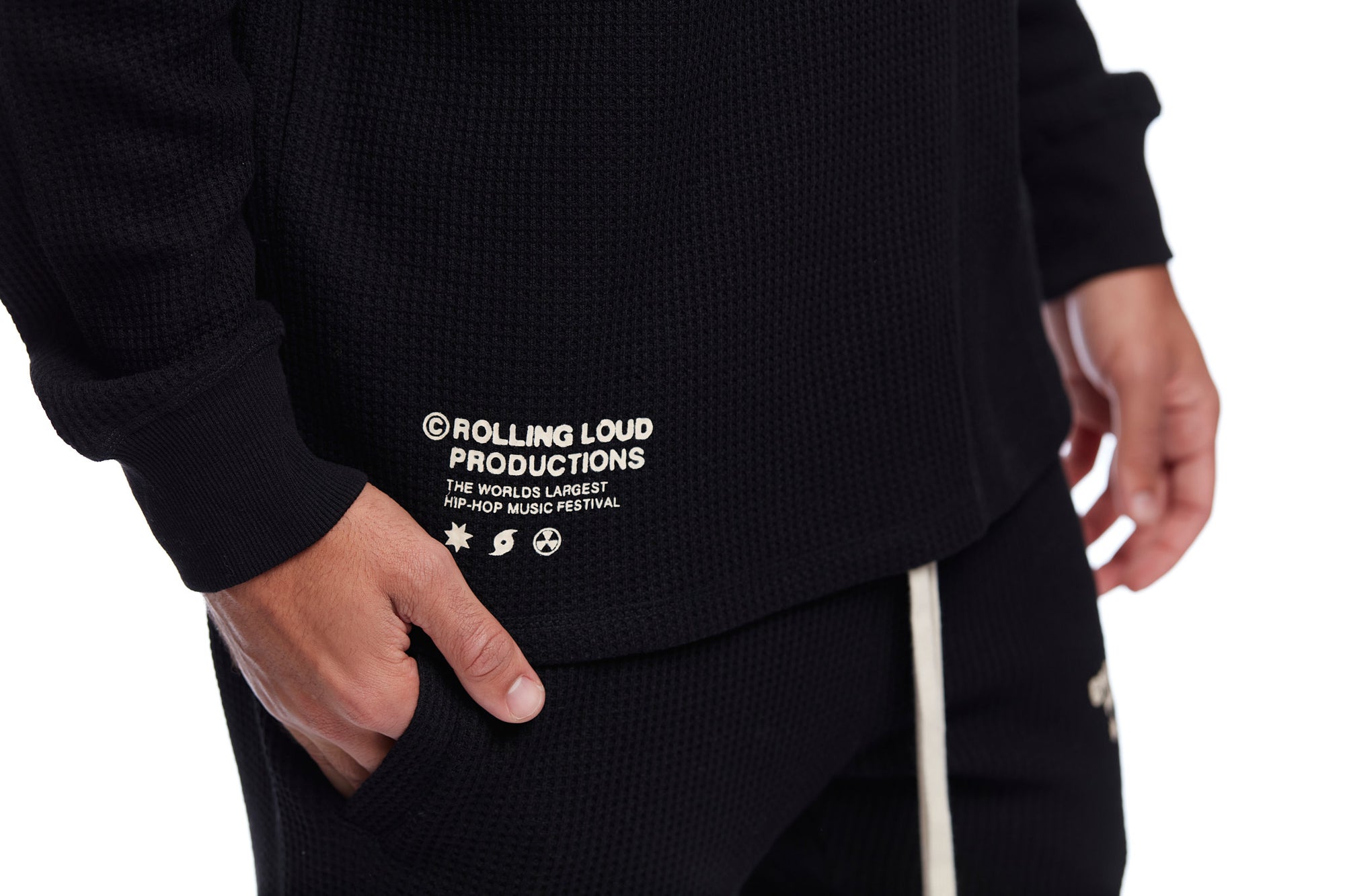 RL Productions Waffle Long Sleeve Black