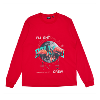 RL Flight Crew LS Tee Red Miami 22'