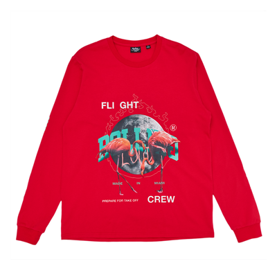 RL Flight Crew LS Tee Red Miami 22'