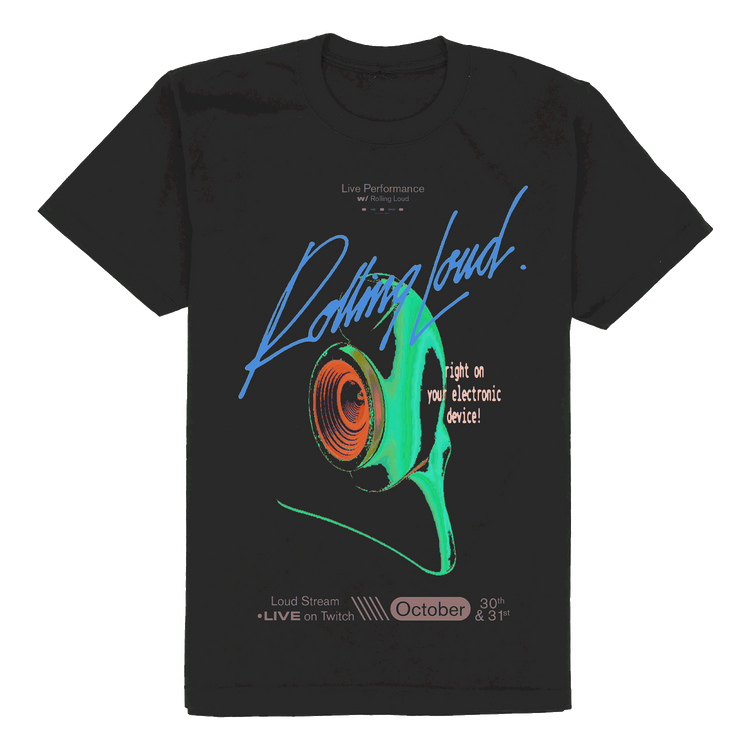 Rolling Loud Stream Vintage Black Tee