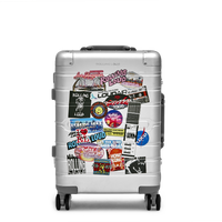 Exclusive Miami 22' Carry On Suitcase Silver Roll Away