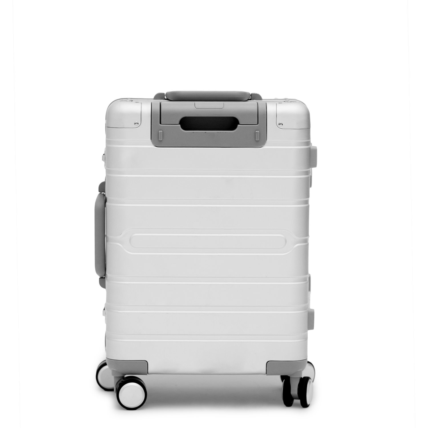 Exclusive Miami 22' Carry On Suitcase Silver Roll Away