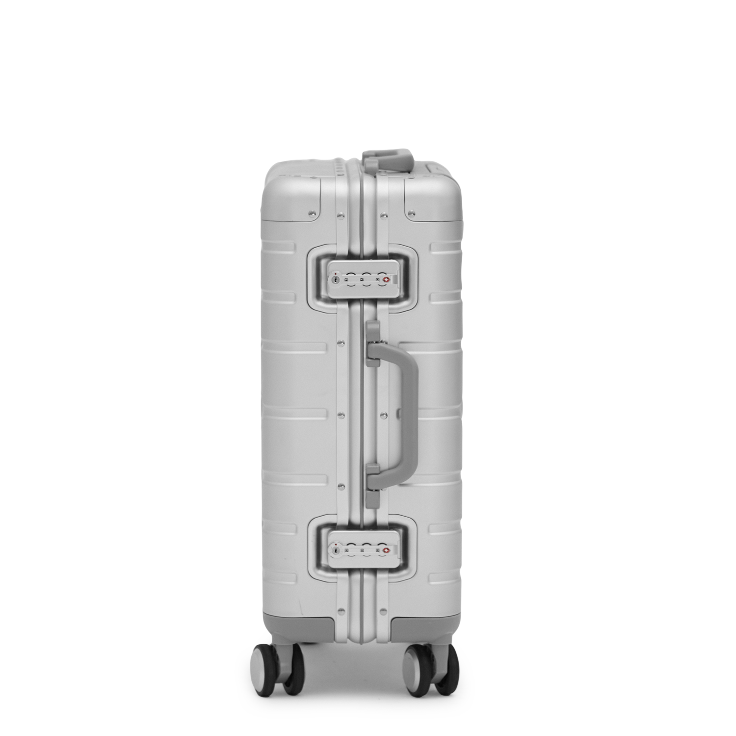 Exclusive Miami 22' Carry On Suitcase Silver Roll Away